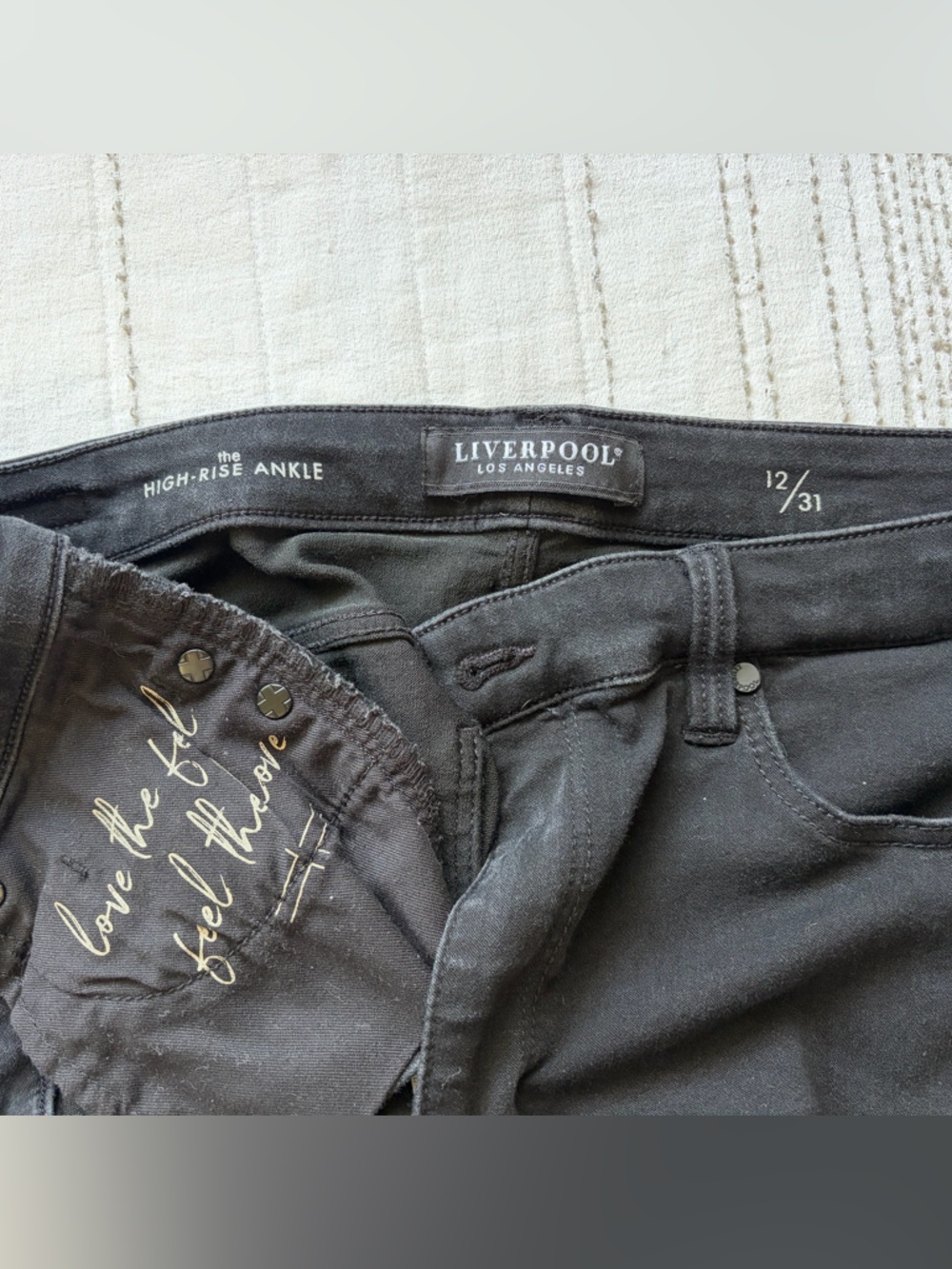 Liverpool LA High-Rise Ankle Jeans - Black